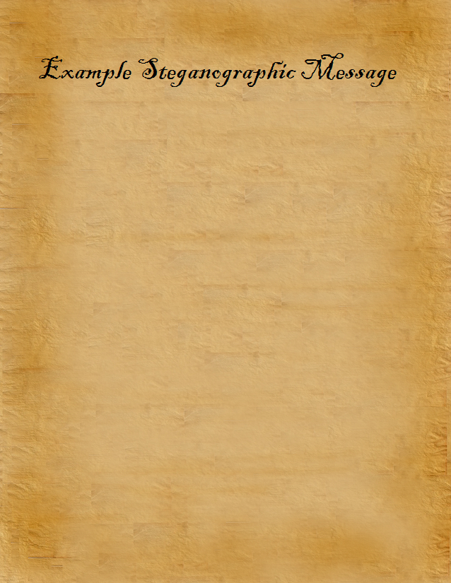 Example Steganographic Message